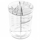 Rotating Cosmetics Storage Rack Table Red Skin Care Products Large Capacity
