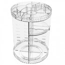 Rotating Cosmetics Storage Rack Table Red Skin Care Products Large Capacity