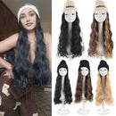 Hat Wig Long Curly Hair Female Hat Wig Big Wave