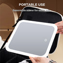 Cosmetic Bag Portable Cosmetics Storage Box With Light And Mirror