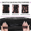 22 Inch Soft Springy Afro Twist Hair Pre-Separated Spring TwistFor Soft Faux Locs Crochet Synthetic Hair Extensio Syntheticwigs N For Women Curly Hair Wig Ready To Wear 3in1 Half WigSynthetic Wigs